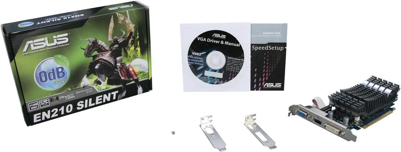 Alt view image 6 of 6 - ASUS GeForce 210 512MB DDR3 PCI Express 2.0 x16 Low Profile Ready Graphics Card EN210 Silent/DI/512MD3/V2(LP)
