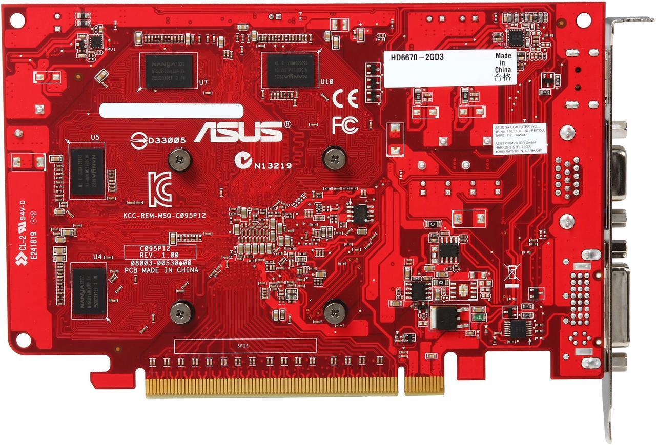 Alt view image 4 of 5 - ASUS Radeon HD 6670 2GB DDR3 PCI Express 2.1 x16 Graphics Card HD6670-2GD3
