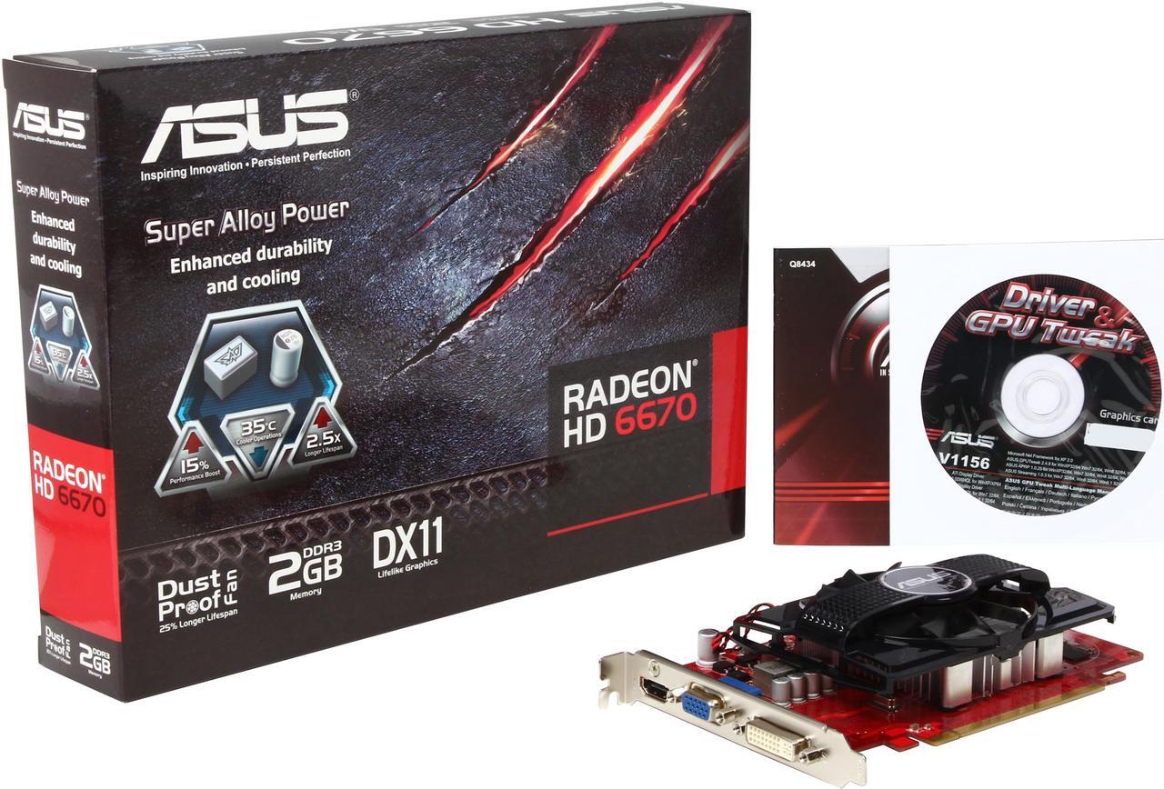 Alt view image 5 of 5 - ASUS Radeon HD 6670 2GB DDR3 PCI Express 2.1 x16 Graphics Card HD6670-2GD3