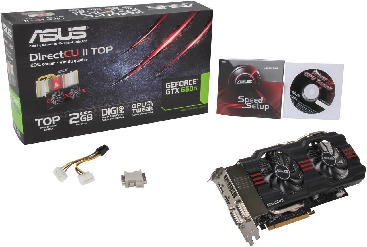 Alt view image 6 of 6 - ASUS GTX660 TI-DC2T-2GD5 G-SYNC Support GeForce GTX 660 Ti 2GB 192-Bit GDDR5 PCI Express 3.0 x16 HDCP Ready SLI Support Video Card
