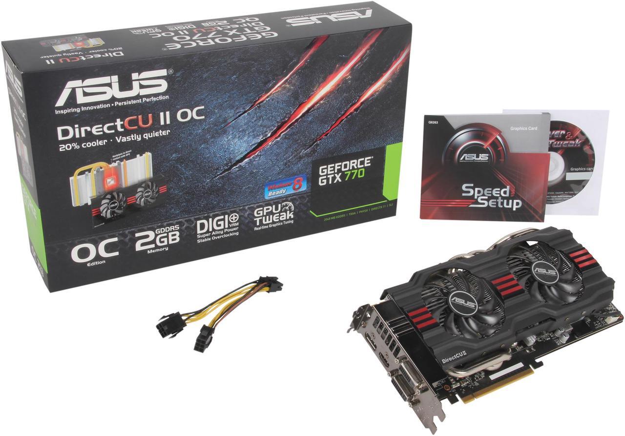 Alt view image 6 of 6 - ASUS GTX770-DC2OC-2GD5 G-SYNC Support GeForce GTX 770 2GB 256-Bit GDDR5 PCI Express 3.0 HDCP Ready SLI Support Video Card