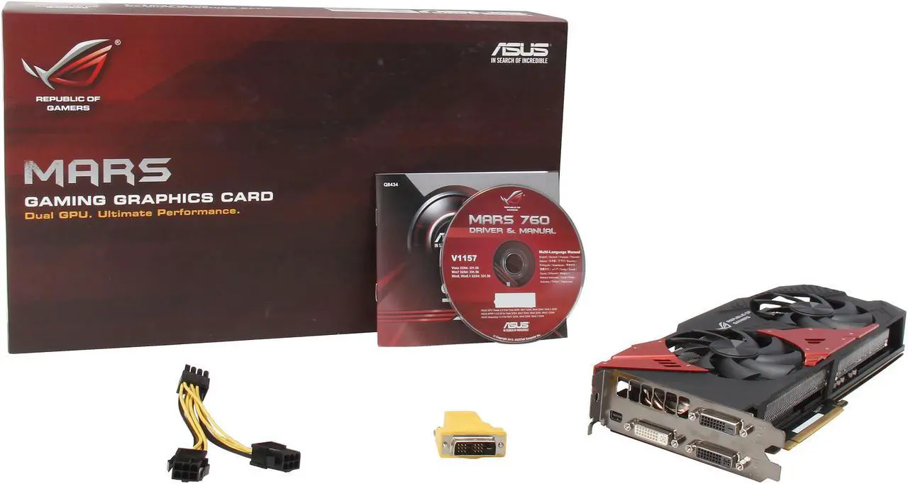 Alt view image 7 of 6 - ASUS ROG MARS760-4GD5 G-SYNC Support GeForce GTX 760x2 4GB 512-Bit GDDR5 PCI Express 3.0 HDCP Ready SLI Support Video Card