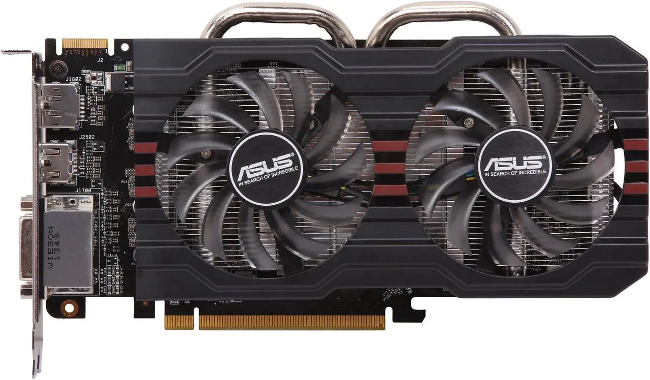 Alt view image 3 of 6 - ASUS DirectCU II Radeon R7 265 2GB GDDR5 PCI Express 3.0 CrossFireX Support Graphics Card R7265-DC2-2GD5