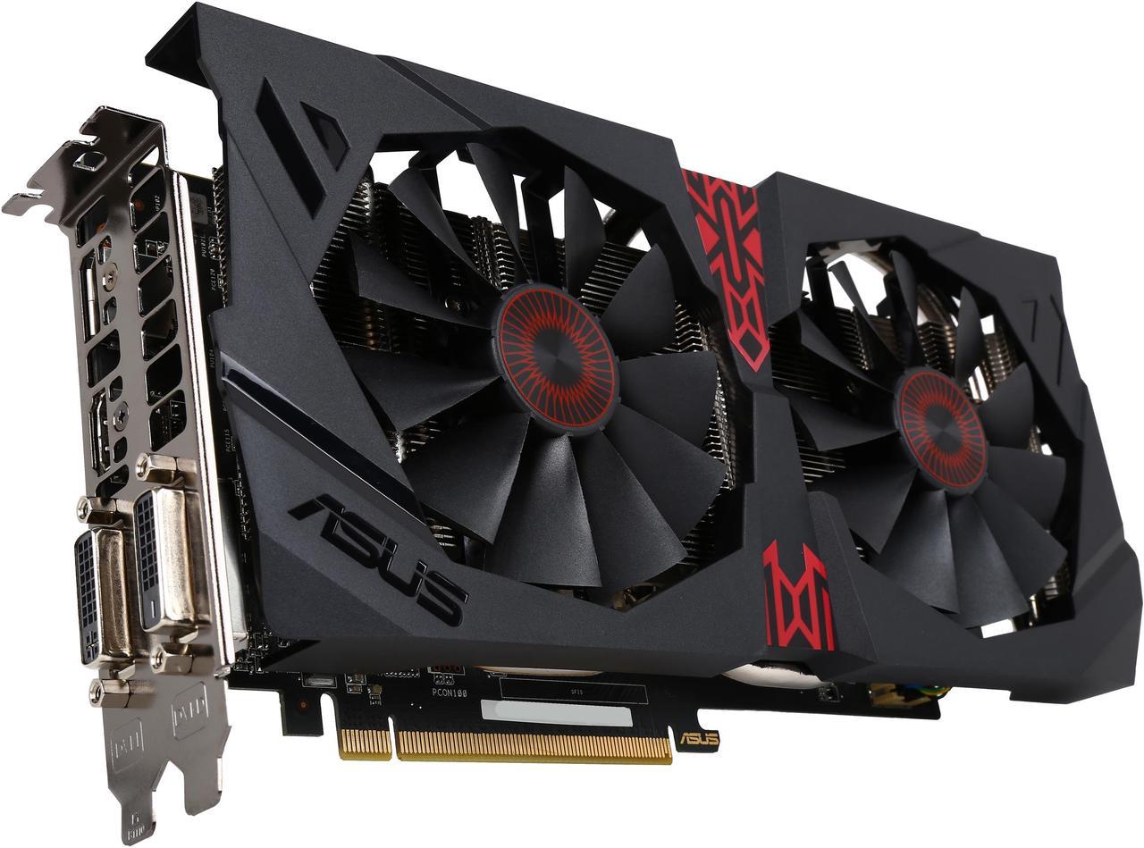 ASUS Radeon R9 380 4GB GDDR5 PCI Express 3.0 CrossFireX Support Video Card STRIX-R9380-DC2OC-4GD5-GAMING