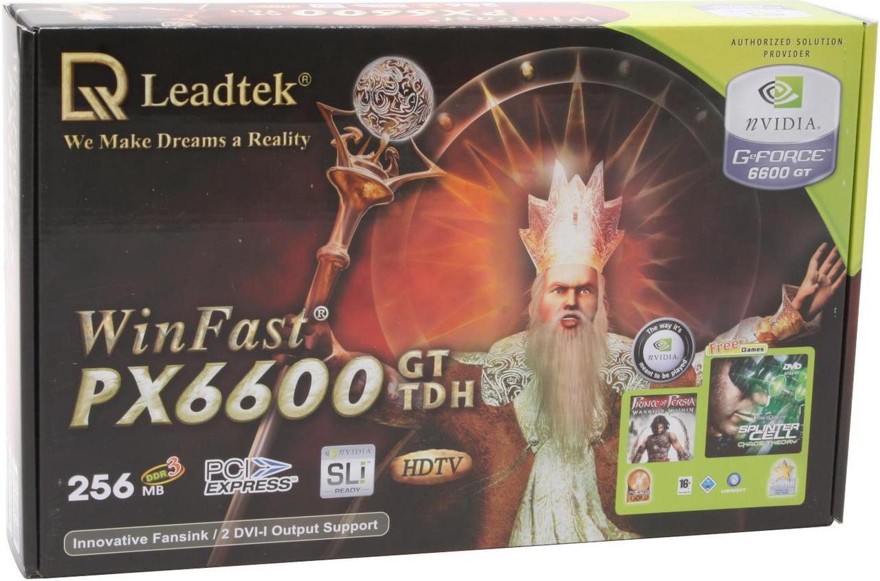 Alt view image 5 of 5 - Leadtek GeForce 6600GT 256MB GDDR3 PCI Express x16 SLI Support Graphics Card WinFast PX6600 GT TDH - 256M