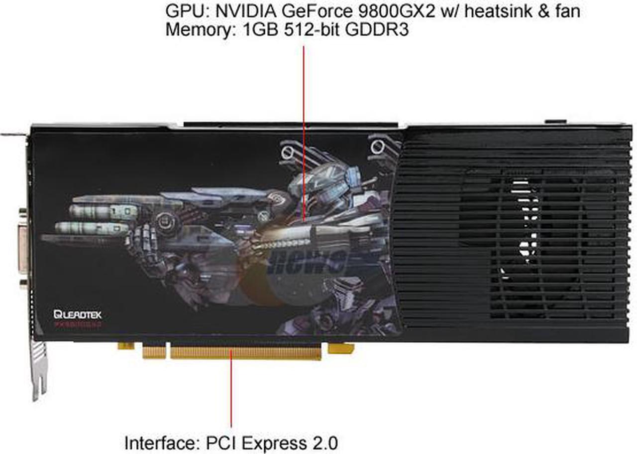 Alt view image 3 of 8 - Leadtek GeForce 9800 GX2 1GB GDDR3 PCI Express 2.0 x16 SLI Support Video Card PX9800GX2