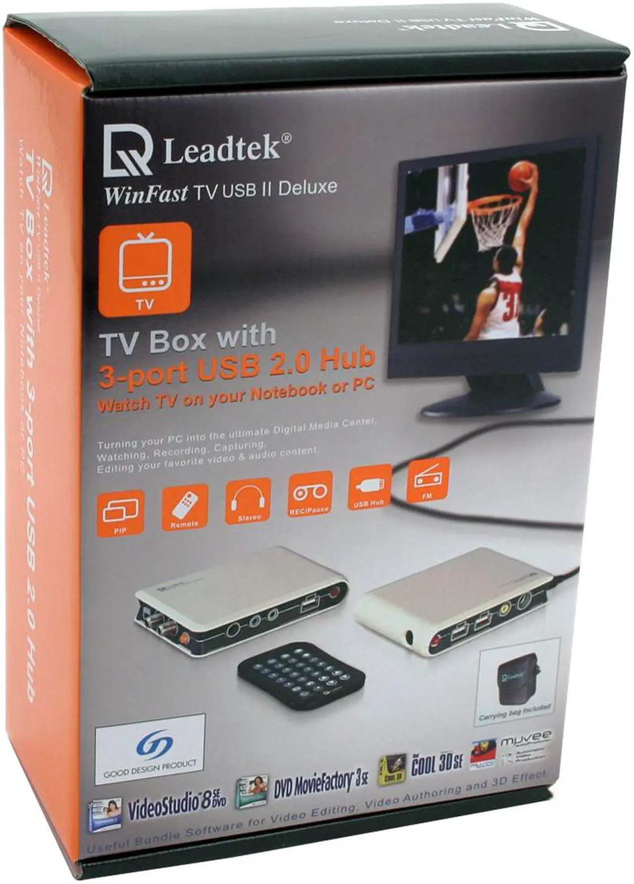 Alt view image 8 of 8 - Leadtek TV USB II Deluxe TV/FM Tuner Box with Remote