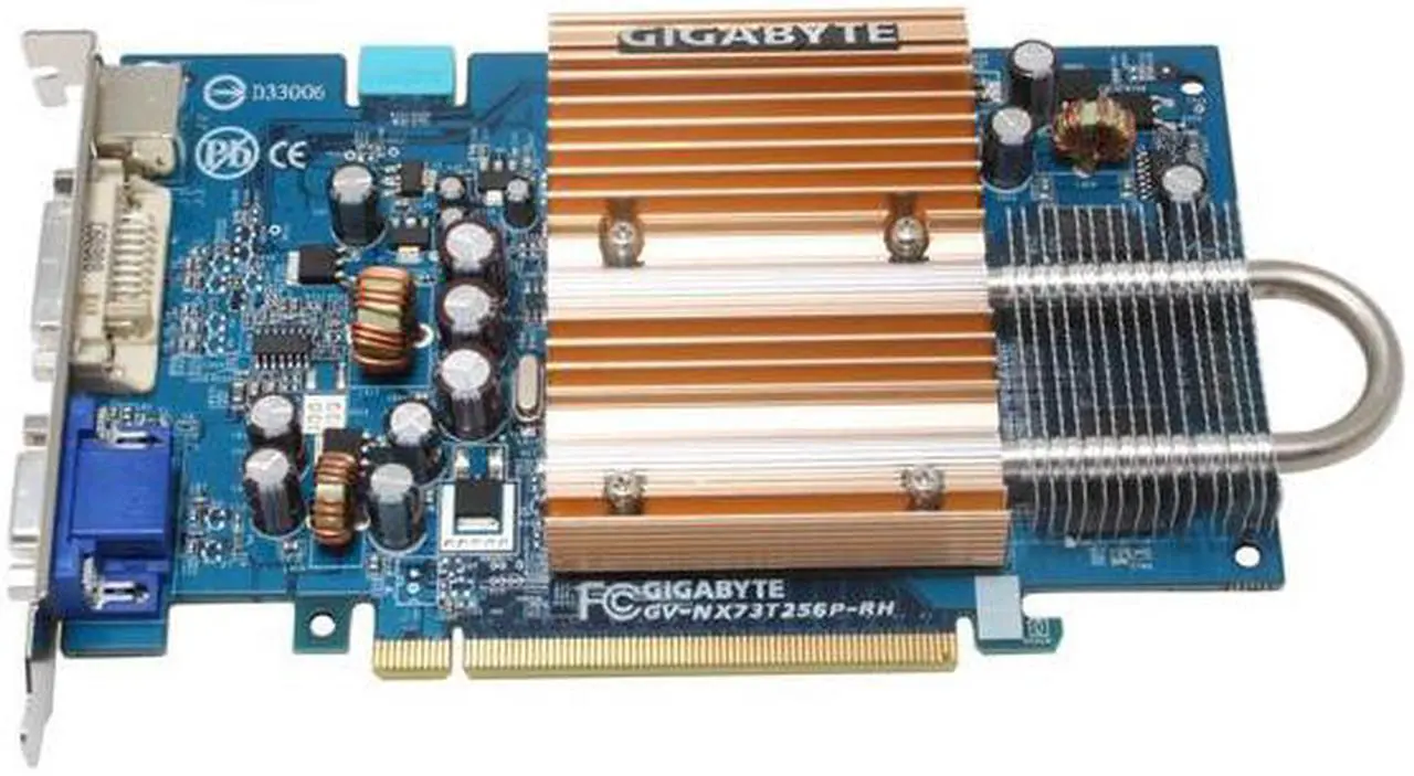 Alt view image 3 of 7 - GIGABYTE GeForce 7300GT 256MB GDDR2 PCI Express x16 SLI Support Graphics Card GV-NX73T256P-RH