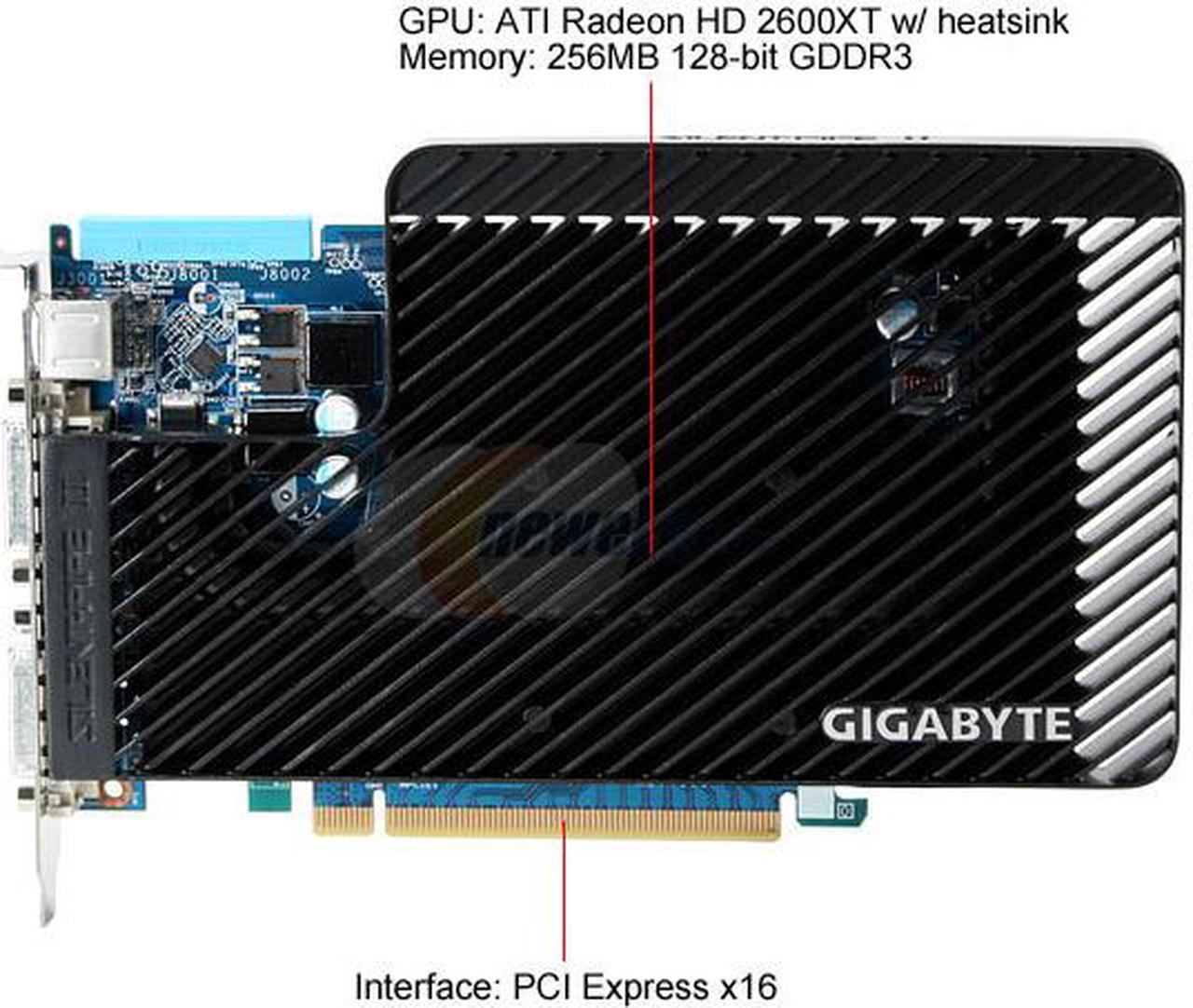 Alt view image 3 of 5 - GIGABYTE Radeon HD 2600XT 256MB GDDR3 PCI Express x16 CrossFireX Support Graphics Card GV-RX26T256H