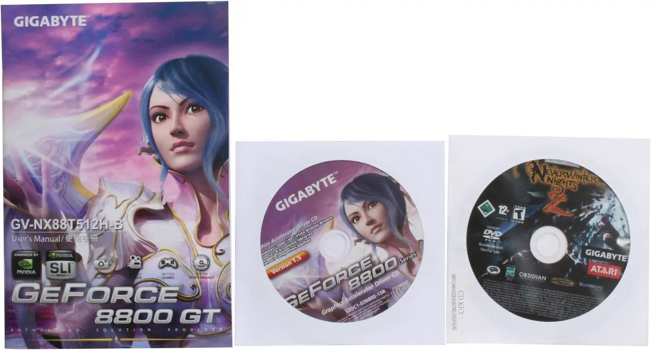 Alt view image 7 of 8 - GIGABYTE GeForce 8800 GT 512MB GDDR3 PCI Express 2.0 x16 SLI Support Graphics Card GV-NX88T512H-B