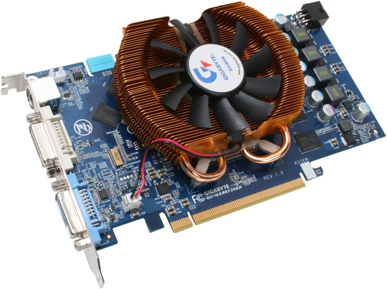 Main image of GIGABYTE GeForce 8800 GT 256MB GDDR3 PCI Express 2.0 x16 SLI Support Graphics Card GV-NX88T256HV1