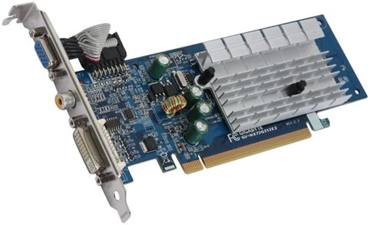 Main image of GIGABYTE GeForce 7200GS 256MB GDDR2 PCI Express x16 Graphics Card GV-NX72G512E2