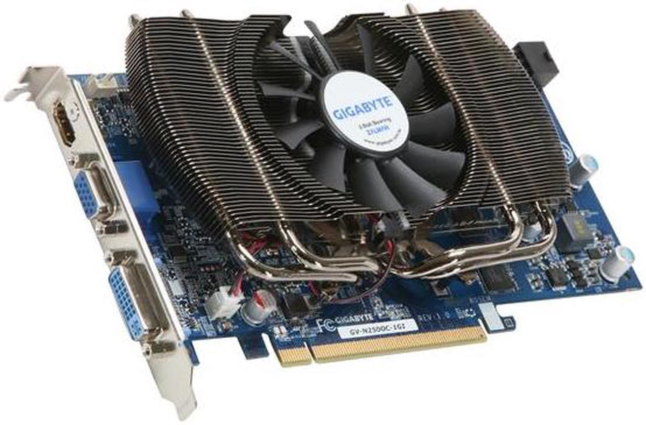 GIGABYTE GeForce GTS 250 1GB GDDR3 PCI Express 2.0 x16 SLI Support Video Card GV-N250OC-1GI