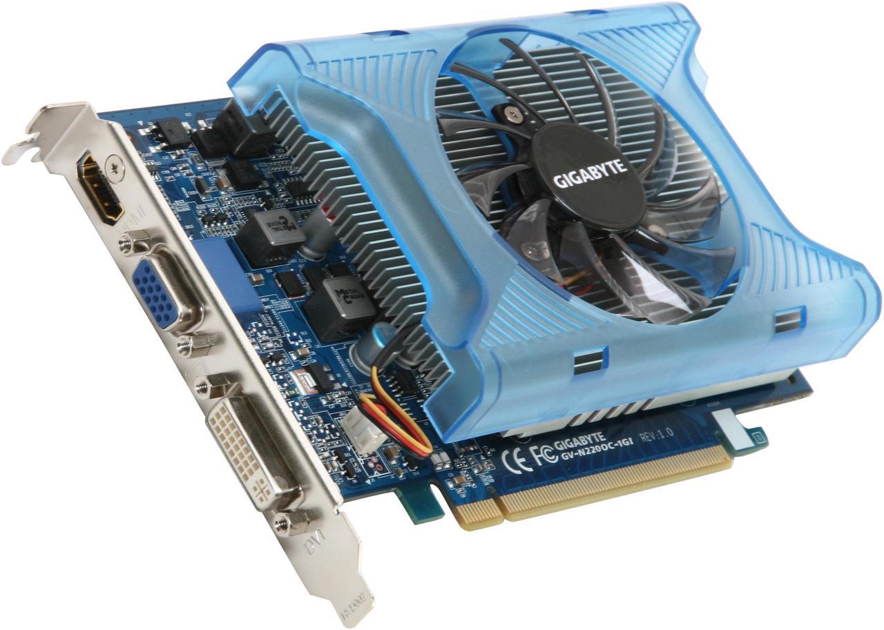 Main image of GIGABYTE GeForce GT 220 1GB DDR3 PCI Express 2.0 x16 Graphics Card GV-N220OC-1GI