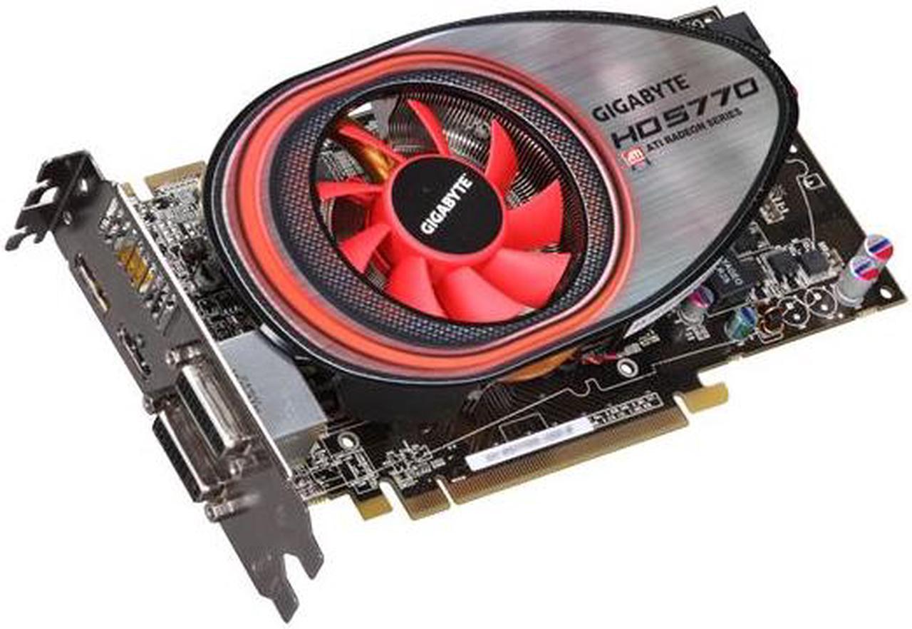 GIGABYTE Radeon HD 5770 1GB GDDR5 PCI Express 2.0 x16 CrossFireX Support Video Card GV-R577D5-1GD-B Rev2.0