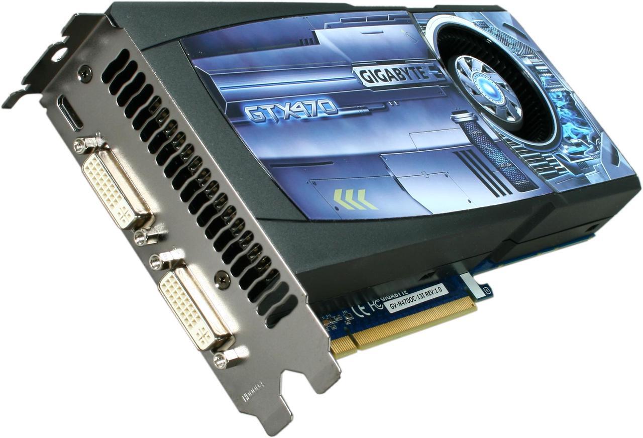 Main image of GIGABYTE GeForce GTX 470 (Fermi) 1280MB GDDR5 PCI Express 2.0 x16 SLI Support Video Card GV-N470OC-13I