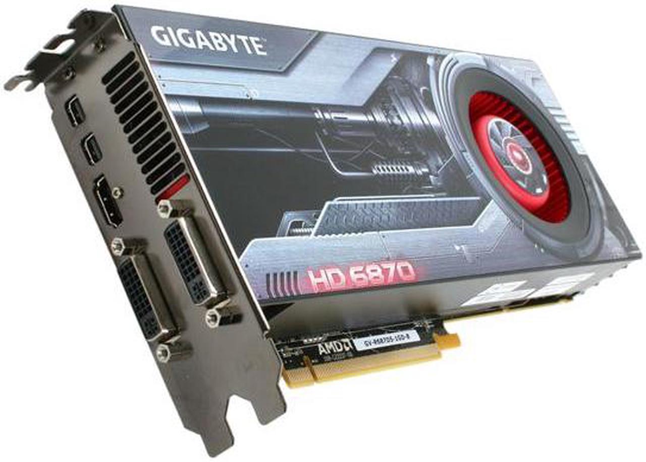 Main image of GIGABYTE Radeon HD 6870 1GB GDDR5 PCI Express 2.1 x16 CrossFireX Support Video Card with Eyefinity GV-R687D5-1GD-B
