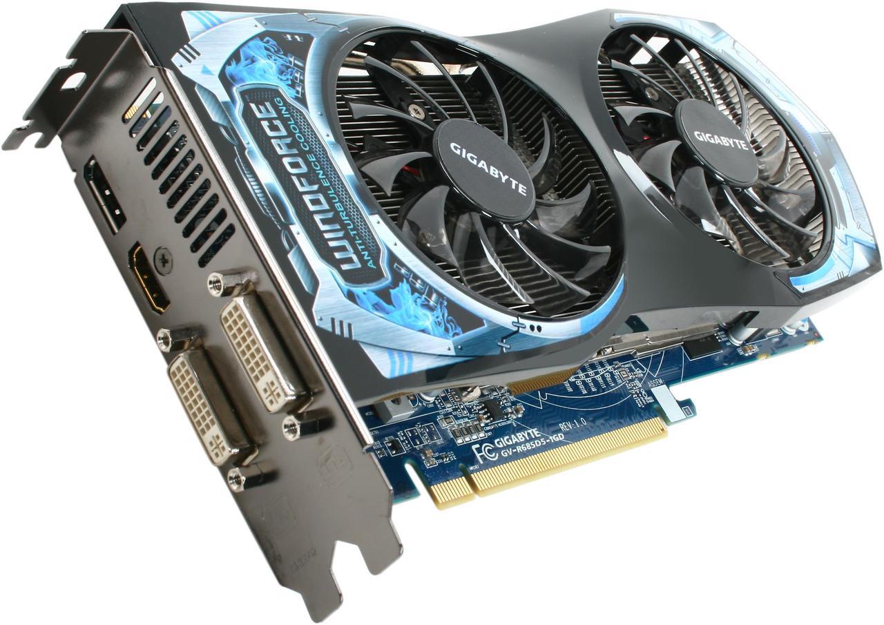 GIGABYTE Radeon HD 6850 1GB GDDR5 PCI Express 2.1 x16 CrossFireX Support Video Card with Eyefinity GV-R685D5-1GD