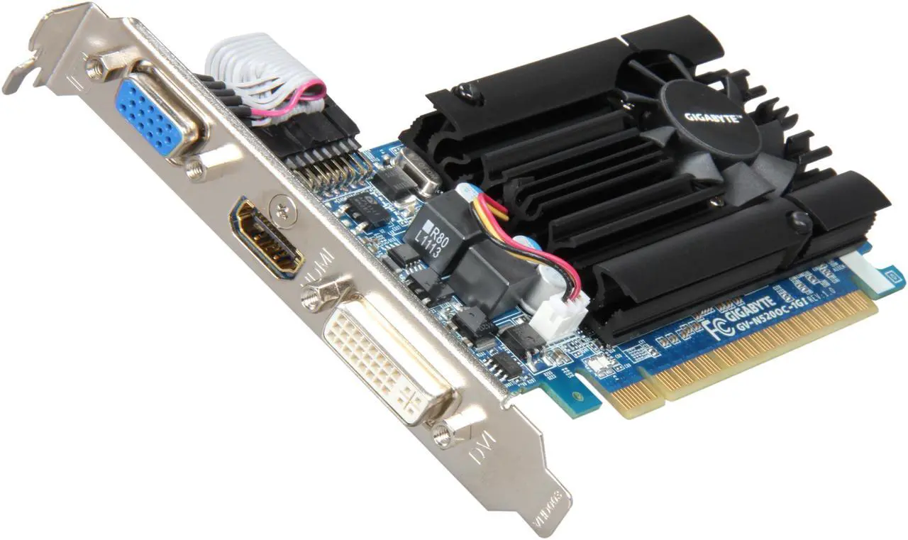 Main image of GIGABYTE GeForce GT 520 (Fermi) 1GB DDR3 PCI Express 2.0 x16 Low Profile Ready Graphics Card GV-N520OC-1GI