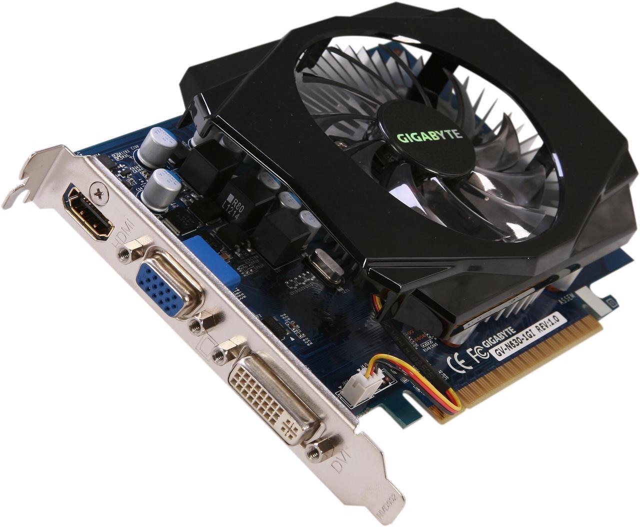 Main image of GIGABYTE GeForce GT 630 1GB DDR3 PCI Express 2.0 x16 Graphics Card GV-N630-1GI