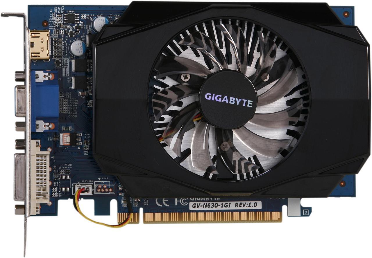 Alt view image 3 of 5 - GIGABYTE GeForce GT 630 1GB DDR3 PCI Express 2.0 x16 Graphics Card GV-N630-1GI
