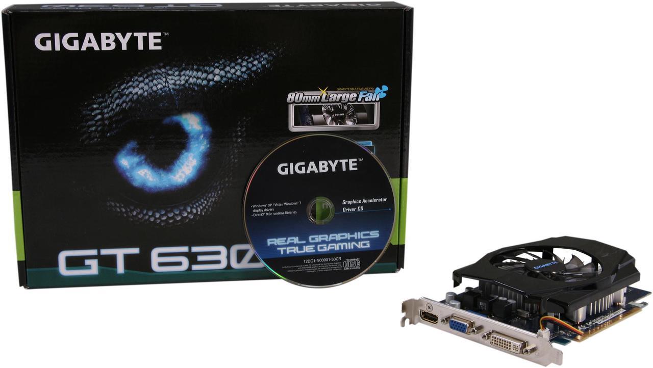 Alt view image 5 of 5 - GIGABYTE GeForce GT 630 1GB DDR3 PCI Express 2.0 x16 Graphics Card GV-N630-1GI