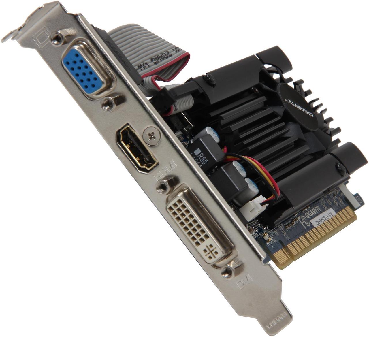 GIGABYTE GeForce GT 610 1GB DDR3 PCI Express 2.0 x16 Low Profile Video Card GV-N610D3-1GI