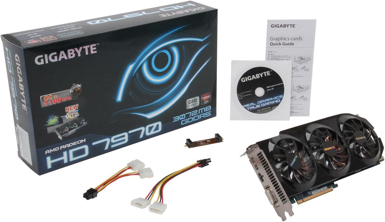 Alt view image 6 of 6 - GIGABYTE Radeon HD 7970 GHz Edition 3GB GDDR5 PCI Express 3.0 x16 CrossFireX Support Graphics Card GV-R797TO-3GD