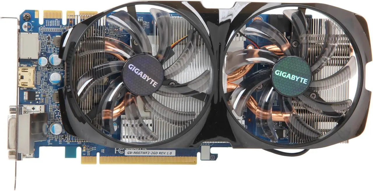 Alt view image 3 of 6 - GIGABYTE GV-N66TWF2-2GD G-SYNC Support GeForce GTX 660 Ti 2GB 192-Bit GDDR5 PCI Express 3.0 x16 HDCP Ready SLI Support Video Card