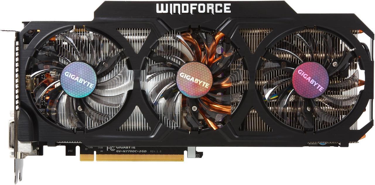 Alt view image 3 of 6 - GIGABYTE GV-N770OC-2GD G-SYNC Support GeForce GTX 770 2GB 256-Bit GDDR5 PCI Express 3.0 HDCP Ready WindForce 3X 450W Video Card