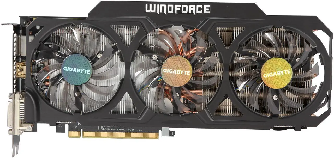 Alt view image 3 of 6 - GIGABYTE GV-N780OC-3GD REV2.0 G-SYNC Support GeForce GTX 780 3GB 384-Bit GDDR5 PCI Express 3.0 HDCP Ready WindForce 3X 450W Video Card