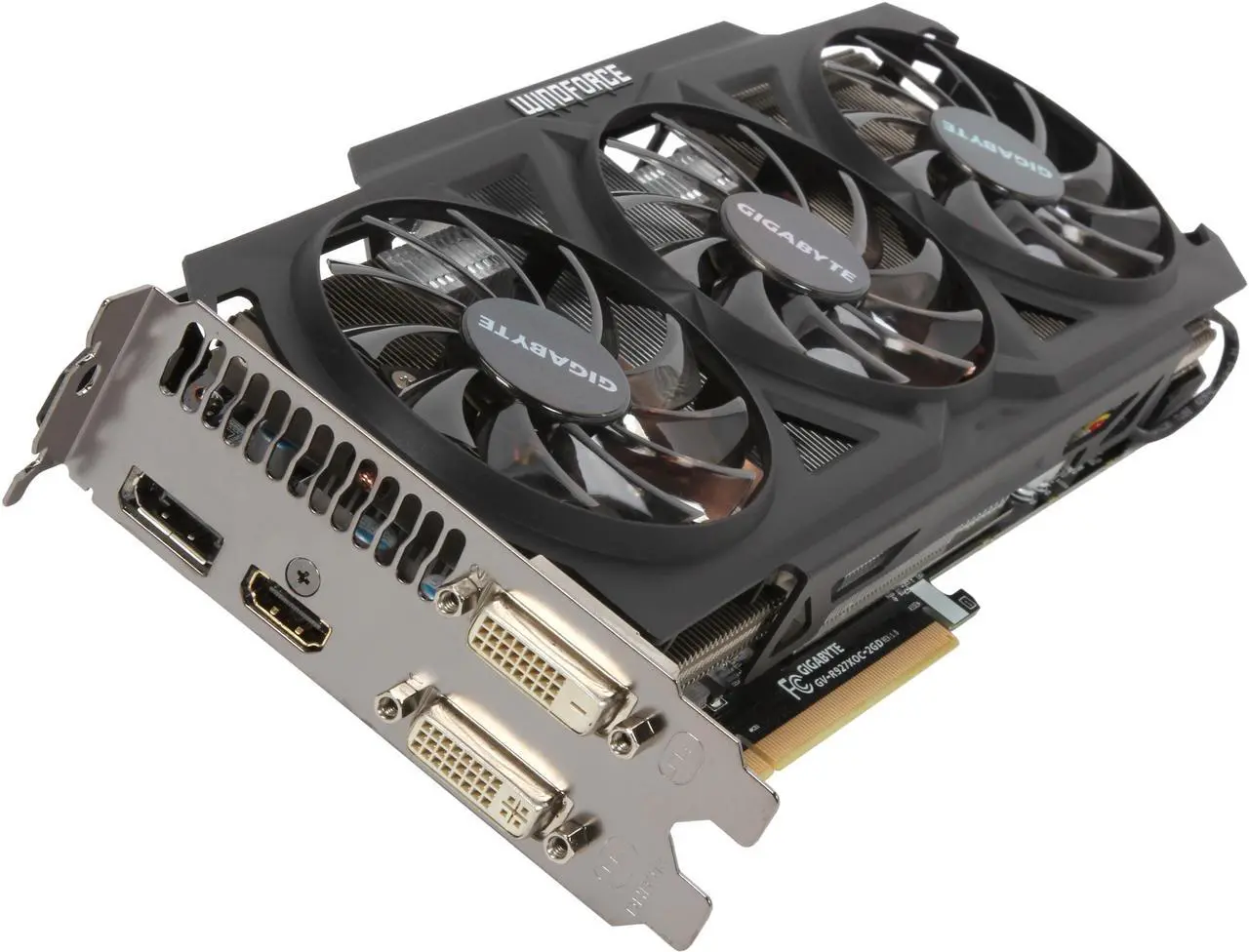 Main image of GIGABYTE Radeon R9 270X 2GB GDDR5 PCI Express 3.0 CrossFireX Support Graphics Card GV-R927XOC-2GD