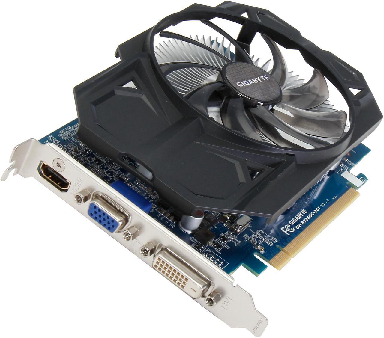 GIGABYTE Radeon R7 240 2GB DDR3 PCI Express 3.0 Video Card GV-R724OC-2GI