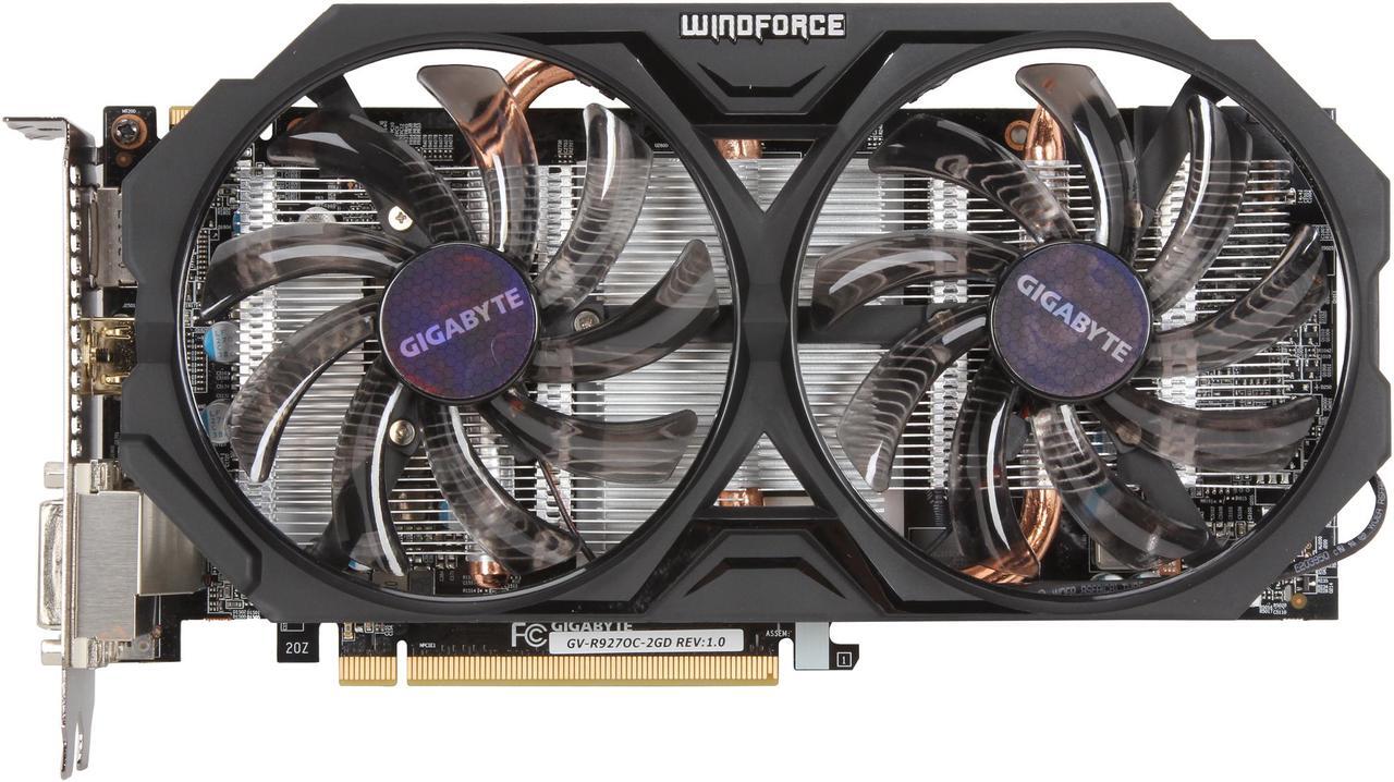 Alt view image 4 of 6 - GIGABYTE Radeon R9 270 2GB GDDR5 PCI Express 3.0 Graphics Card GV-R927OC-2GD