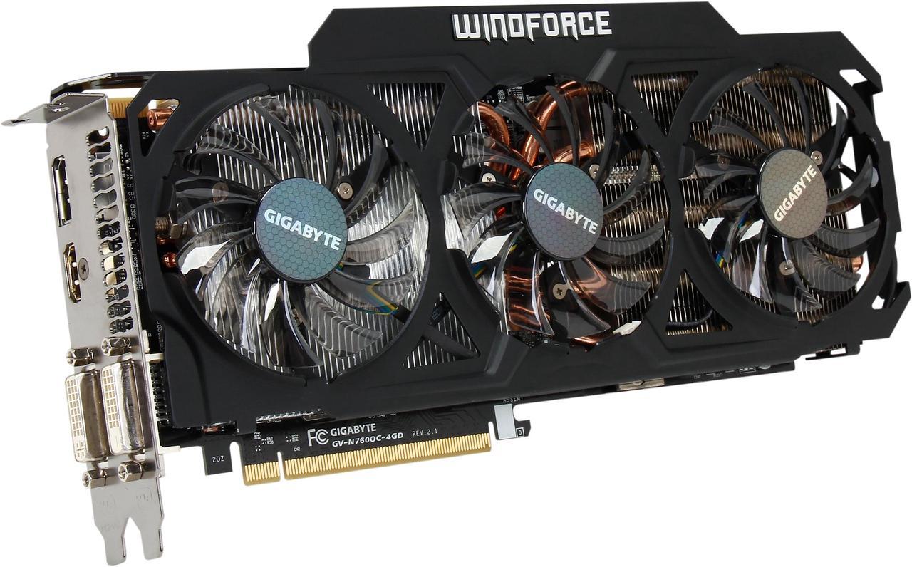 GIGABYTE GeForce GTX 760 4GB GDDR5 PCI Express 3.0 ATX Gaming Graphics Card GV-N760OC-4GD REV2.0