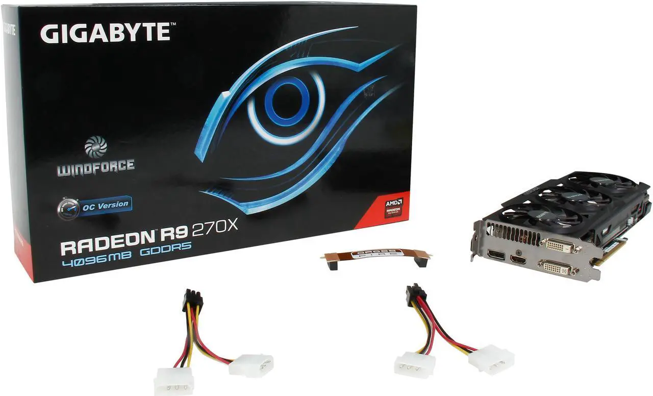 Alt view image 6 of 6 - GIGABYTE Radeon R9 270X 4GB GDDR5 PCI Express 3.0 Graphics Card GV-R927XOC-4GD