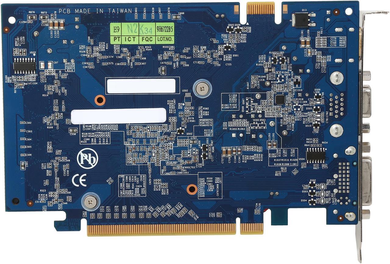 Alt view image 4 of 5 - GIGABYTE GeForce 9500 GT 1GB GDDR2 PCI Express 2.0 x16 SLI Support Graphics Card GV-N95TOC-1GI