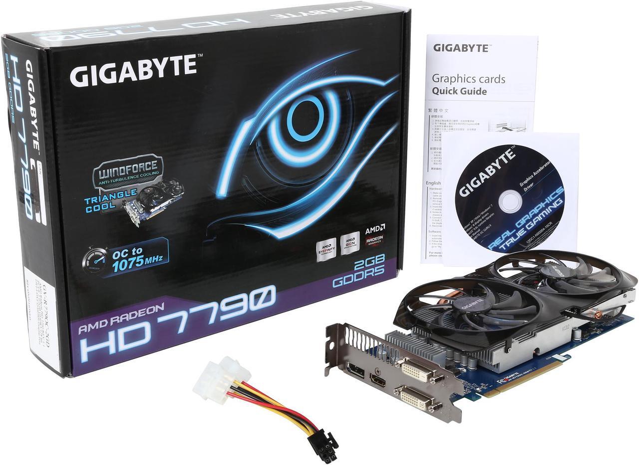 Alt view image 6 of 6 - GIGABYTE Radeon HD 7790 2GB GDDR5 PCI Express 3.0 x16 Graphics Card GV-R779OC-2GD