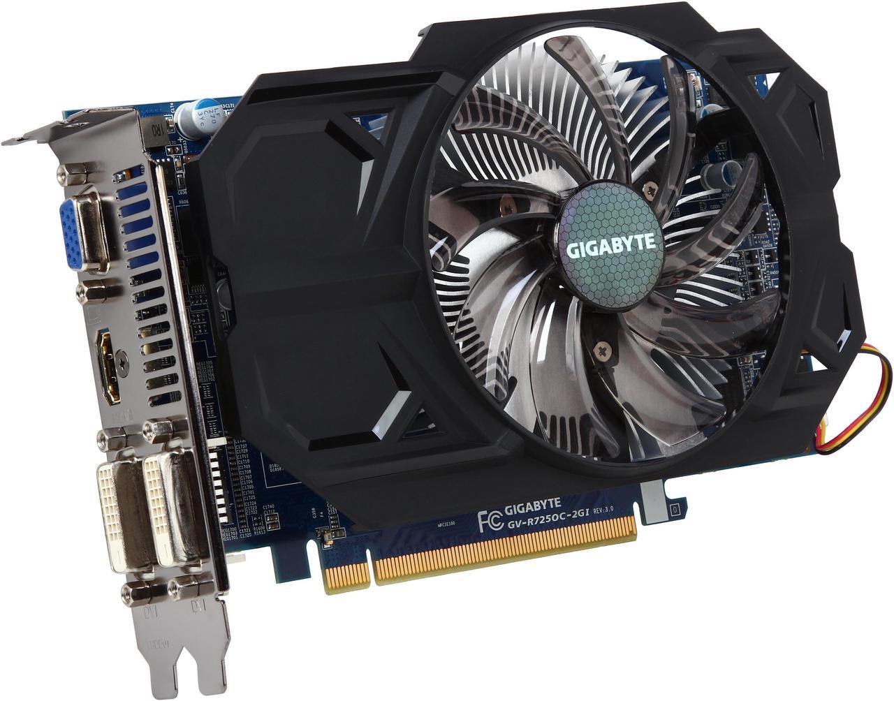 GIGABYTE Radeon R7 250 2GB DDR3 PCI Express 3.0 Video Card GV-R725OC-2GI REV3.0