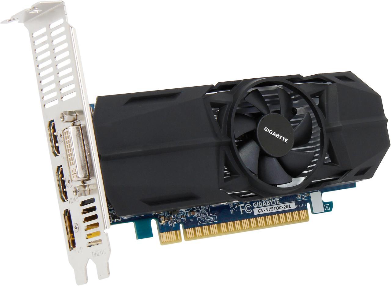 GIGABYTE GeForce GTX 750Ti 2GB LOW PROFILE OC EDITION, GV-N75TOC-2GL