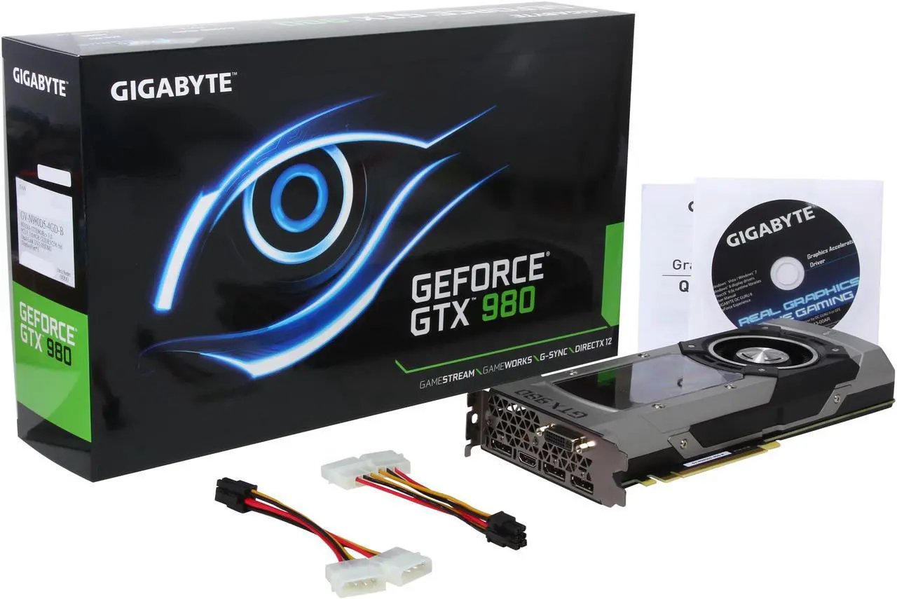 Alt view image 7 of 6 - GIGABYTE GeForce GTX 980 4GB GDDR5 PCI Express 3.0 Graphics Card GV-N980D5-4GD-B