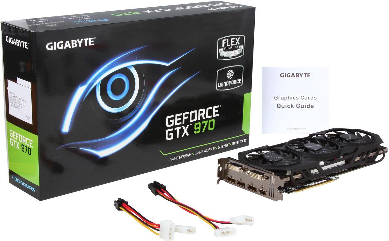 Alt view image 7 of 6 - GIGABYTE GeForce GTX 970 4GB WINDFORCE 3X OC EDITION, GV-N970WF3OC-4GD