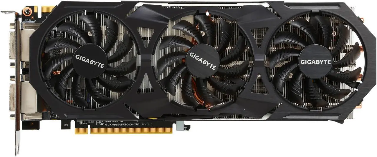 Alt view image 4 of 6 - GIGABYTE GeForce GTX 980 4GB WINDFORCE 3X OC EDITION, GV-N980WF3OC-4GD
