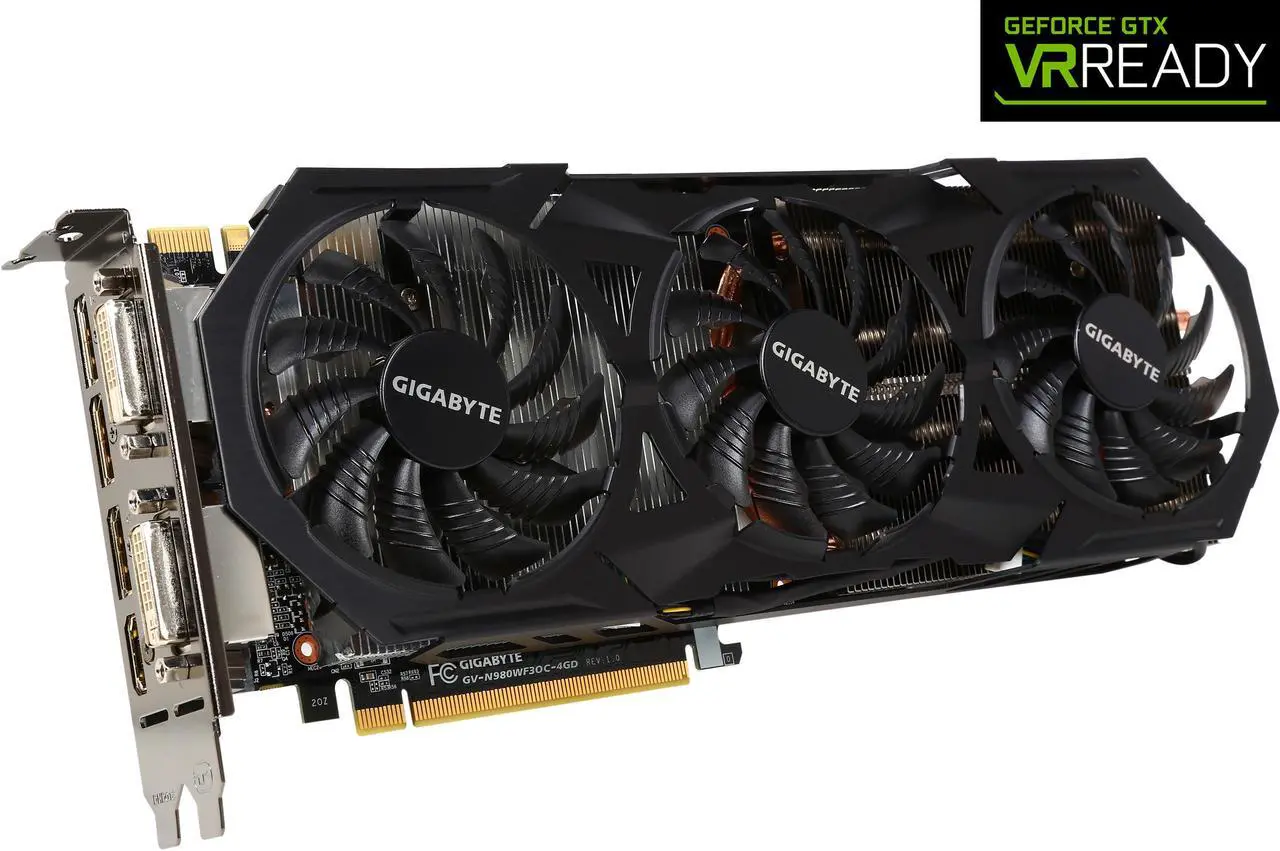 Main image of GIGABYTE GeForce GTX 980 4GB WINDFORCE 3X OC EDITION, GV-N980WF3OC-4GD