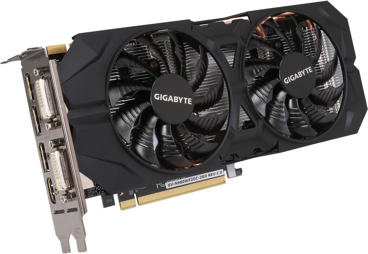 Main image of GIGABYTE GeForce GTX 960 2GB WINDFORCE 2X OC EDITION, GV-N960WF2OC-2GD