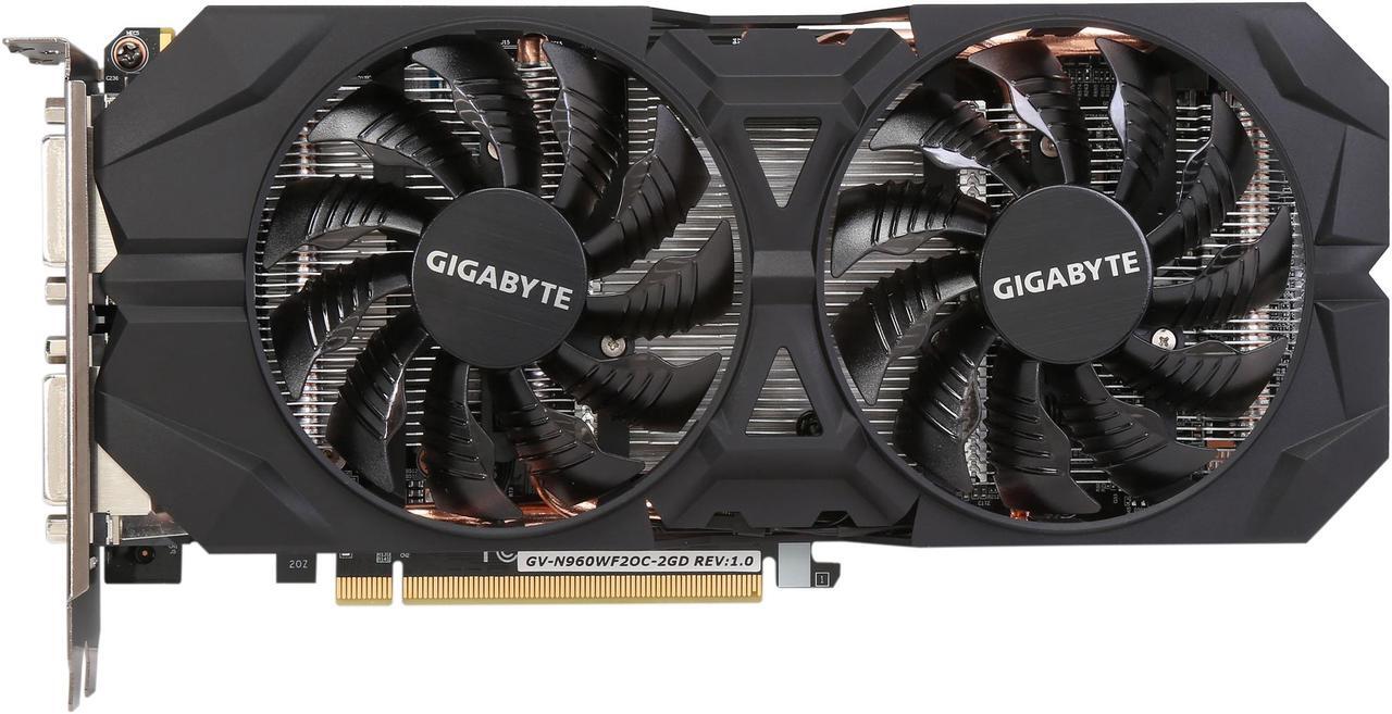 Alt view image 4 of 6 - GIGABYTE GeForce GTX 960 2GB WINDFORCE 2X OC EDITION, GV-N960WF2OC-2GD