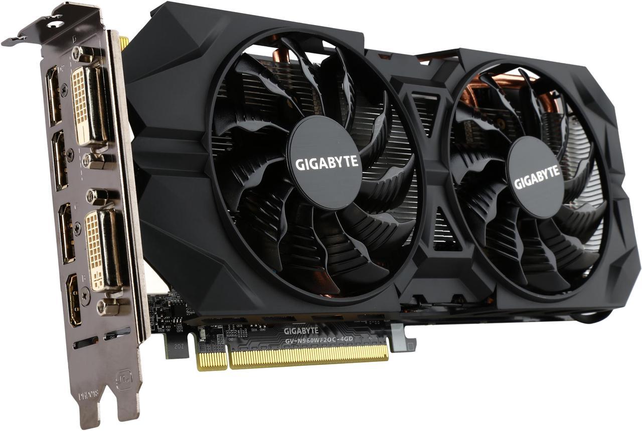 GIGABYTE GeForce GTX 960 4GB WINDFORCE 2X OC EDITION, GV-N960WF2OC-4GD