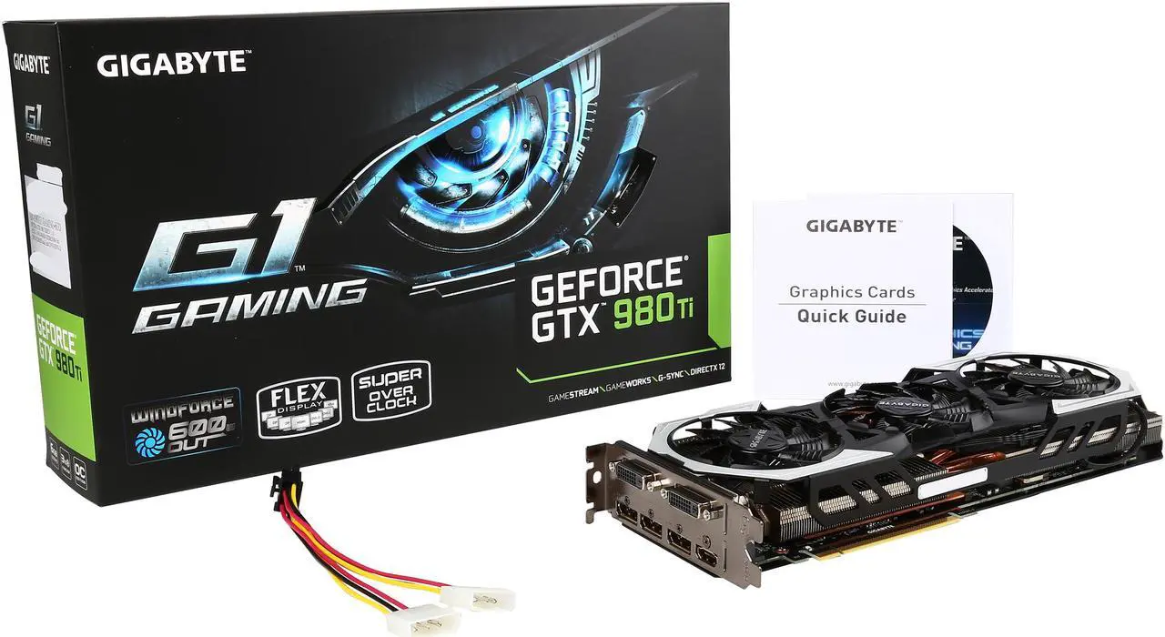 Alt view image 7 of 6 - GIGABYTE GeForce GTX 980Ti 6GB G1 Gaming OC Edition