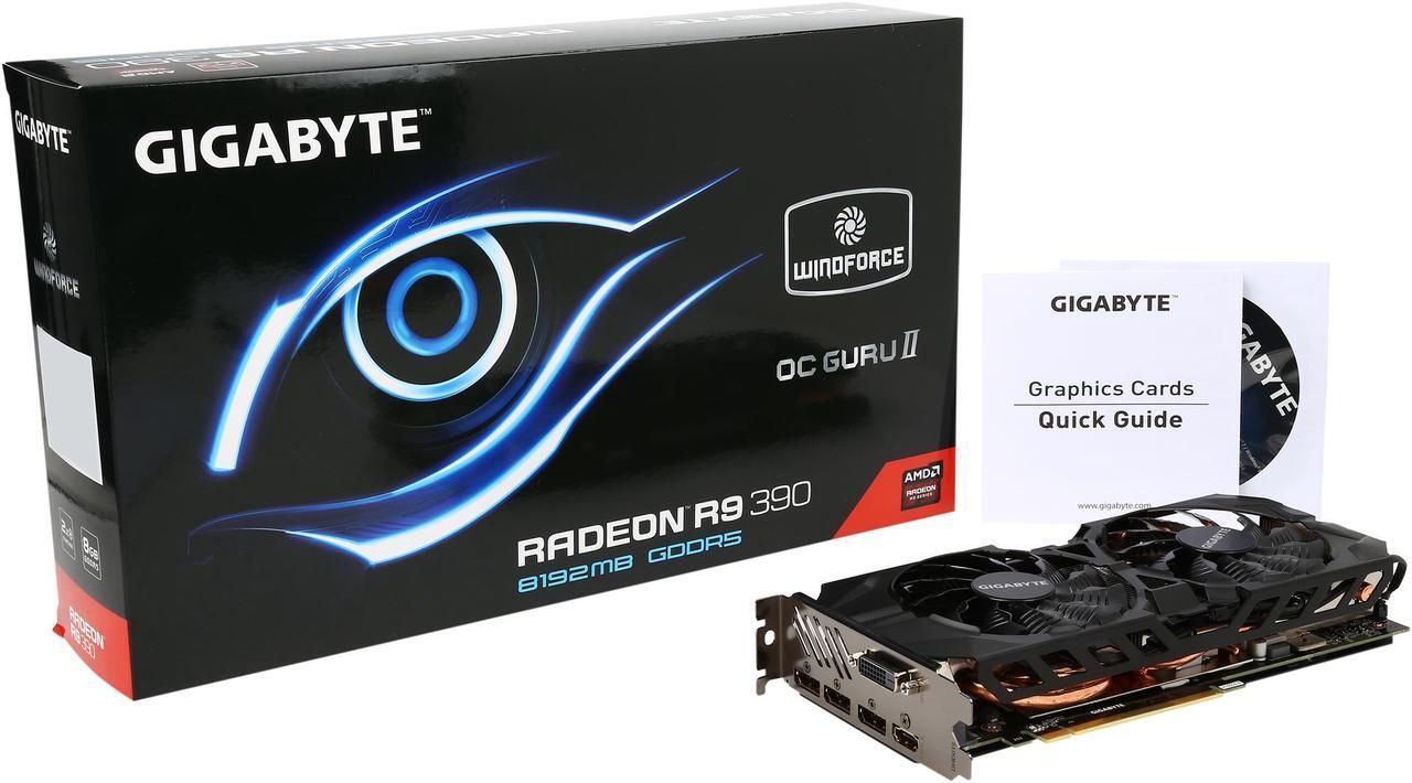 Alt view image 7 of 6 - GIGABYTE Radeon R9 390 8GB GDDR5 PCI Express 3.0 x16 ATX Video Card GV-R939WF2-8GD (rev. 1.0)