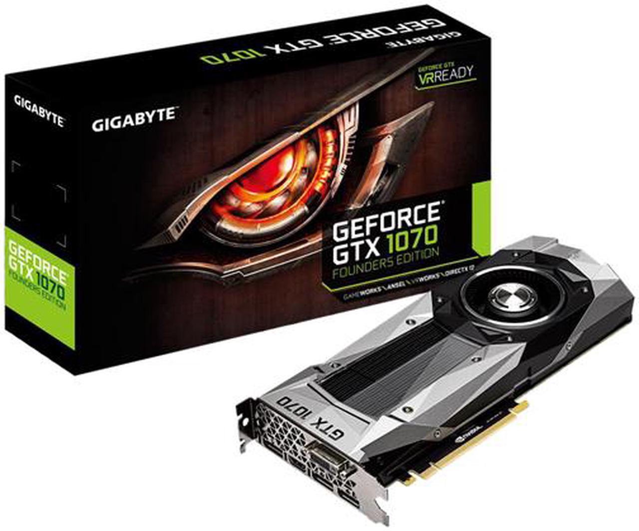 Alt view image 6 of 6 - GIGABYTE GeForce GTX 1070 Founders Edition GV-N1070D5-8GD-B, GBT GTX1070 Founders